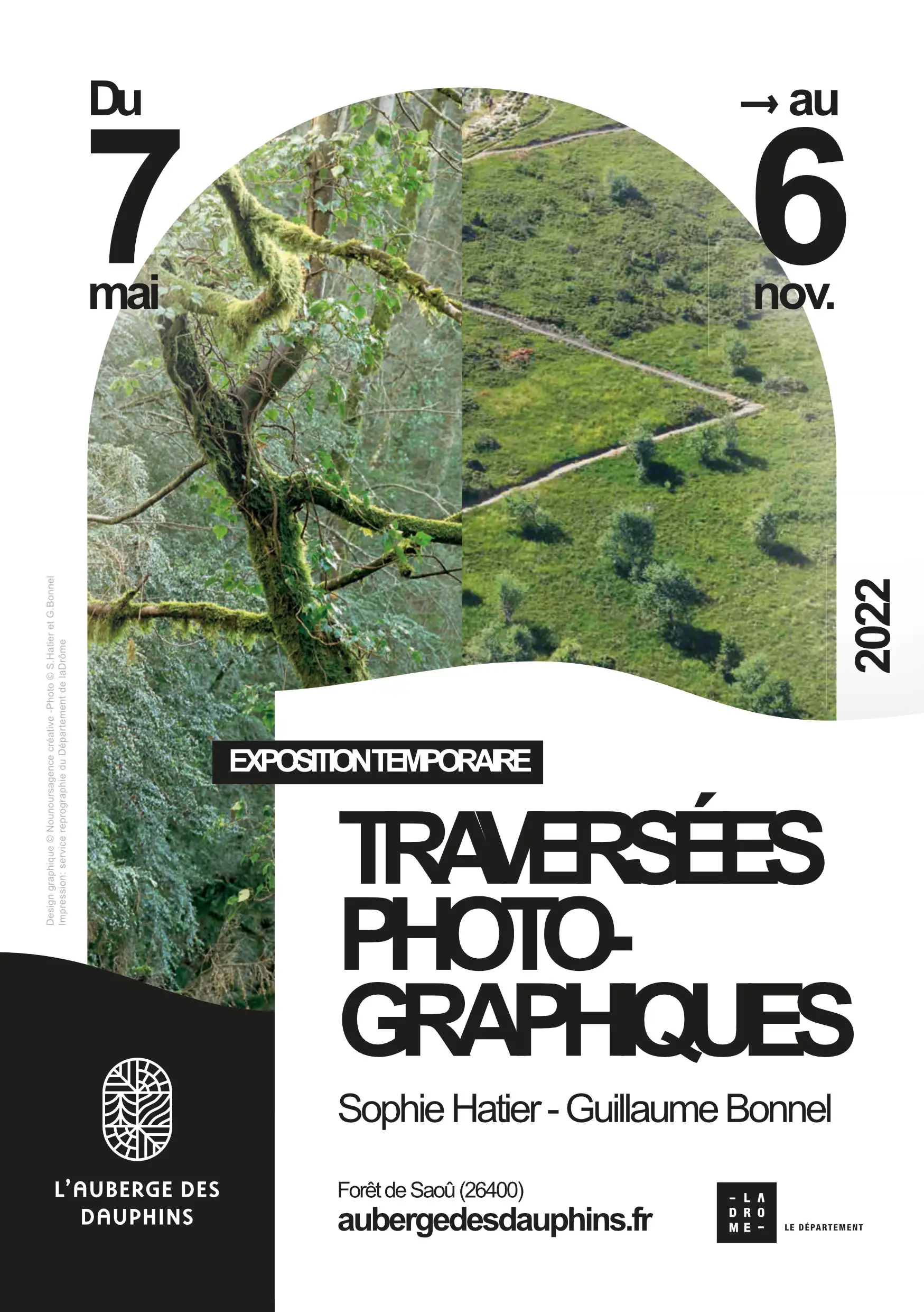 exposition "Traversées photographiques" auberge des Dauphins à Saoû